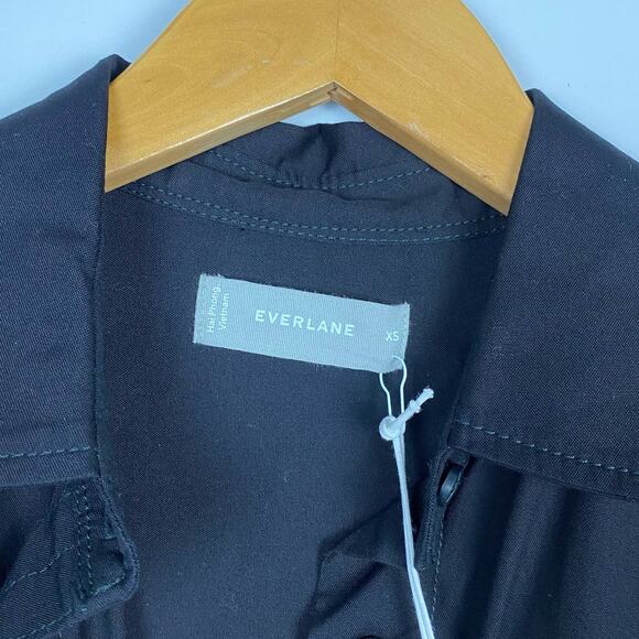 Everlane Daytripper Shirt Dress Size XS Oversized Black Button Down Minimalist - Picture 3 of 13